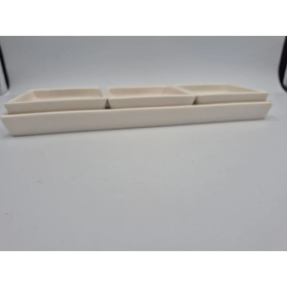 Vintage  Avon Party Crudité Cracker or Bread & Toppings Servers Trays Great Cond